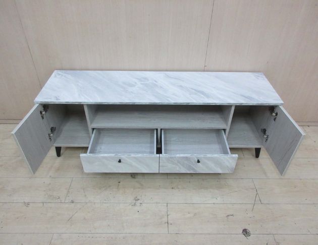 庫存新品出清 白橡木色150公分北歐風兩門兩抽電視櫃 客廳長櫃 2