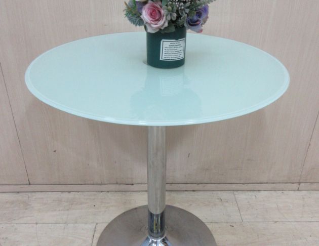 二手餐桌 玻璃65公分咖啡桌 洽談桌 圓桌 營業用餐桌 飲料桌