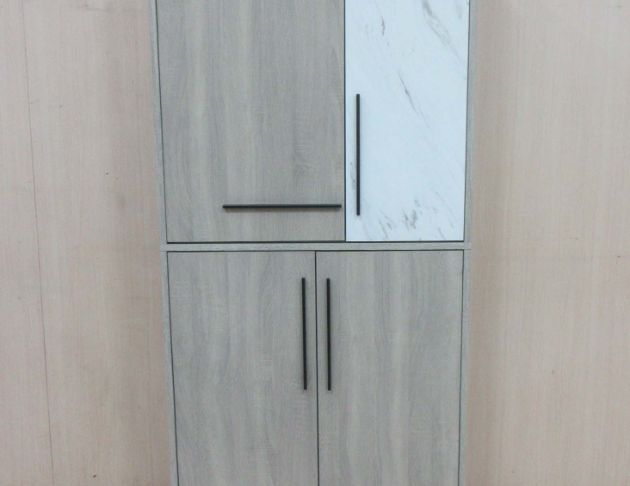 庫存新品出清 灰橡色81公分四門高鞋櫃 落地鞋櫃 玄關收納櫃