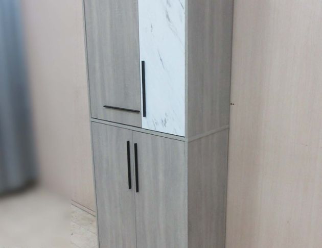 庫存新品出清 灰橡色81公分四門高鞋櫃 落地鞋櫃 玄關收納櫃 4