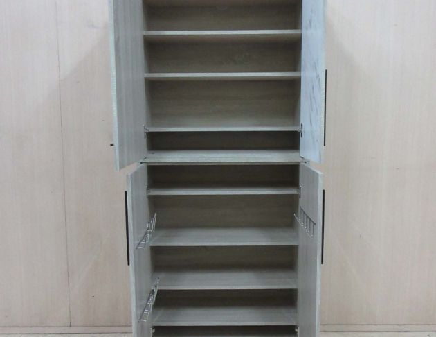 庫存新品出清 灰橡色81公分四門高鞋櫃 落地鞋櫃 玄關收納櫃 2