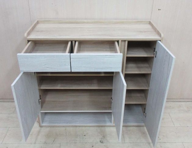 庫存新品出清 梧桐灰115公分三門兩抽鞋櫃 玄關收納櫃 置物櫃 2