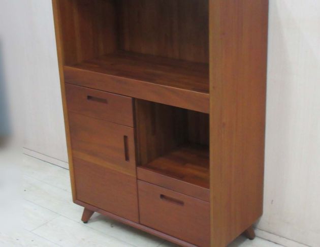 二手餐櫥櫃 柚木色80公分實木一門四抽餐櫃 電器櫃 廚房收納櫃 5