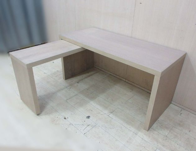 二手書桌 白橡色151公分L型可伸縮電腦桌 工作桌 寫字桌 5