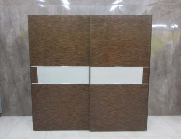 二手衣櫥 胡桃色210公分兩門七抽衣櫃 衣物收納 7尺滑門衣櫃