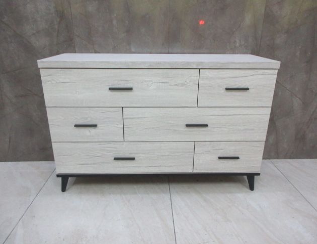 庫存新品出清 白橡木色121公分六抽置物櫃 六斗櫃 抽屜櫃