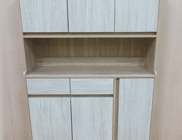 庫存新品出清 梧桐拼色116公分六門三抽餐櫃 碗盤收納 電器櫃