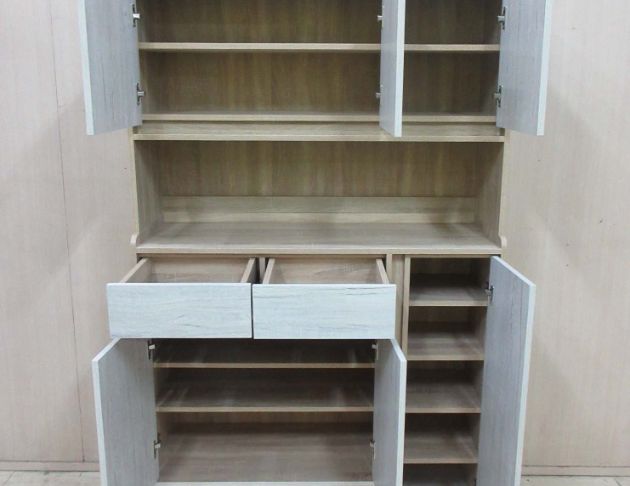 庫存新品出清 梧桐拼色116公分六門三抽餐櫃 碗盤收納 電器櫃 2