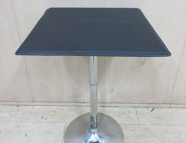 二手餐桌 黑色63公分烤銀腳營業用餐桌 方桌 洽談桌 飲料桌