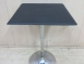 二手餐桌 黑色63公分烤銀腳營業用餐桌 方桌 洽談桌 飲料桌