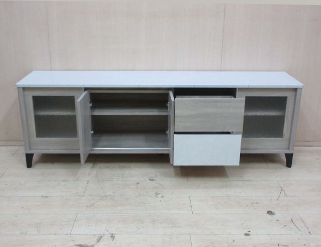 庫存新品出清 淺橡白181公分四門兩抽電視櫃 客廳收納長櫃 2