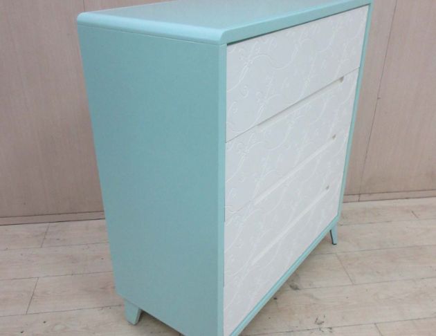 二手斗櫃 蒂芬妮綠87公分四抽置物櫃 抽屜櫃 四斗櫃 收納櫃 4