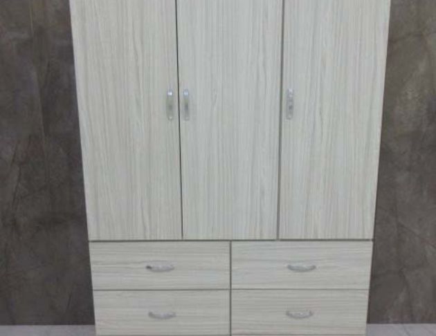 二手衣櫥 雪松色121公分三門六抽衣櫃 衣物收納 4尺衣櫃