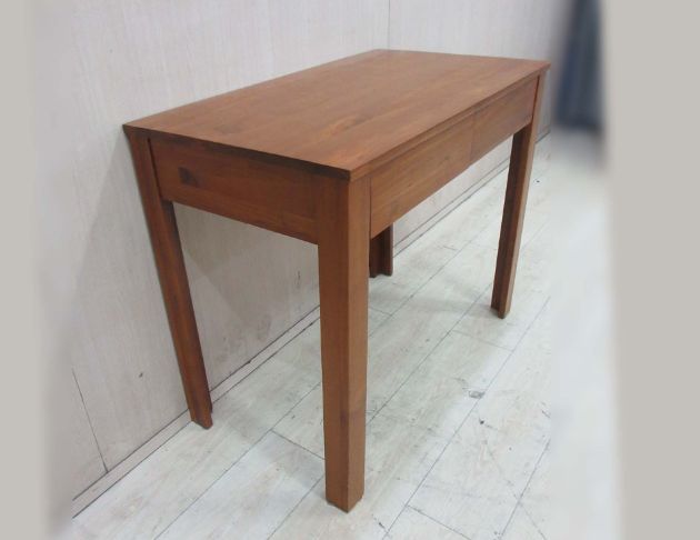 新竹二手家具◎百豐悅2手傢俱-二手書桌 詩肯92公分柚木兩抽寫字桌 讀書桌 電腦桌 桌子 苗栗2手家具 石岡二手傢俱 4