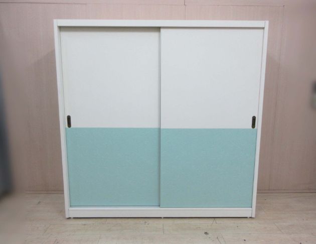 二手衣櫥 白色210公分兩門兩抽衣櫃 衣物收納 7尺滑門衣櫃