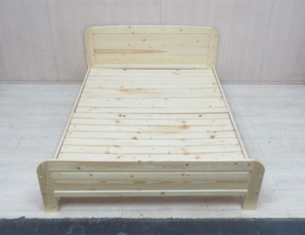 二手床架 松木色150公分全實木床架 5尺雙人床組 臥式寢具