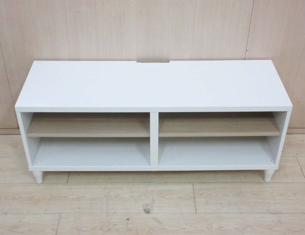 二手電視櫃 白色120公分開放式TV櫃 客廳矮長櫃 置物櫃  3