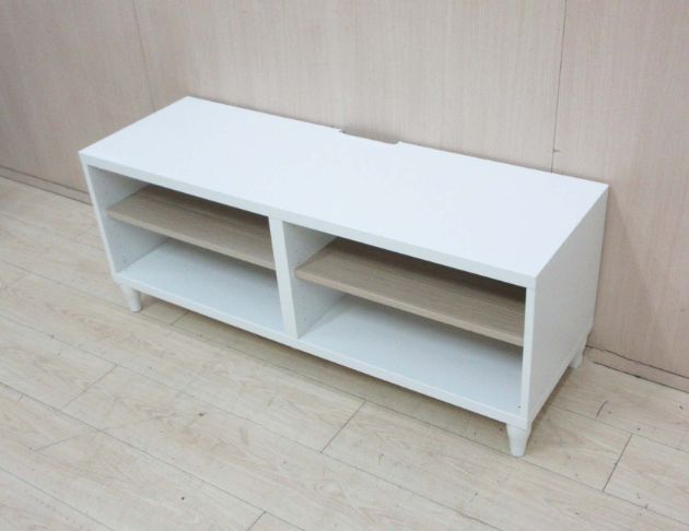 二手電視櫃 白色120公分開放式TV櫃 客廳矮長櫃 置物櫃  5