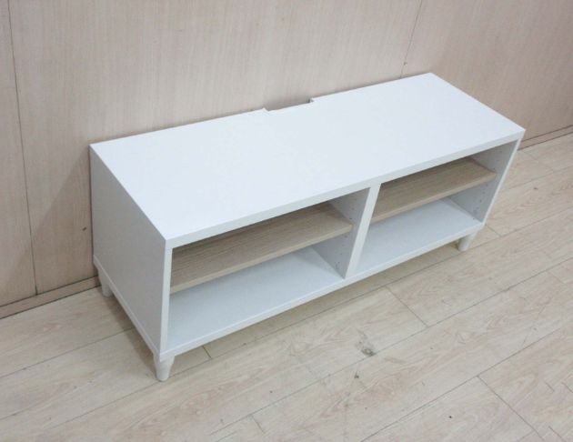 二手電視櫃 白色120公分開放式TV櫃 客廳矮長櫃 置物櫃  4