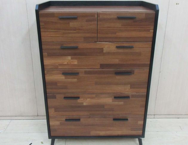 二手斗櫃 集層木紋80公分工業風六抽置物櫃 六斗櫃 收納櫃  1