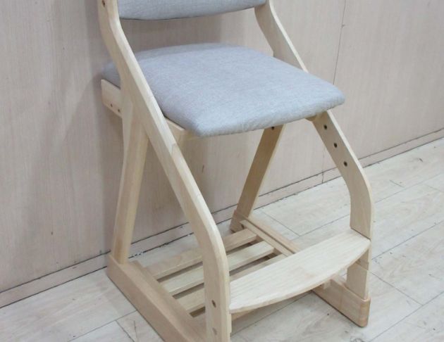 二手椅子 原木色41公分可調式成長椅 兒童椅 移動式幼童餐椅 2