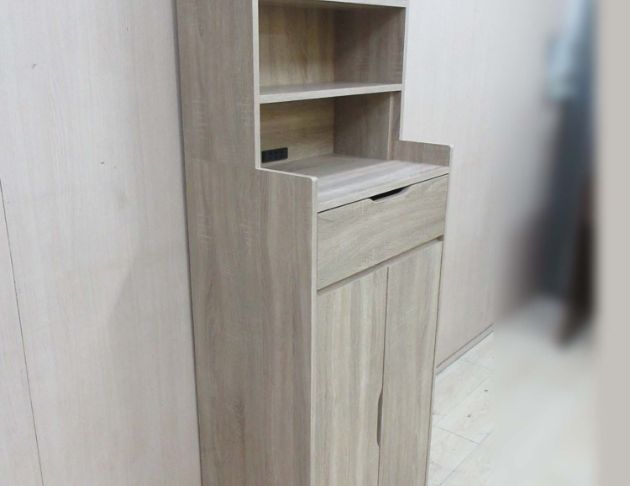 橡木色61公分兩門一抽鞋櫃 玄關置物櫃 鞋櫥 3