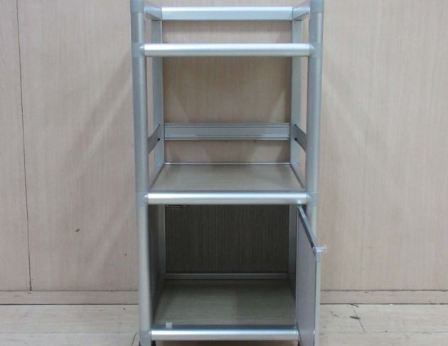 二手餐櫃 鋁製40公分一門茶車 小推車 餐櫃 茶水櫃 置物櫃 4