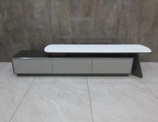 庫存新品出清 灰白色207公分現代風三抽電視櫃 TV櫃 視聽櫃
