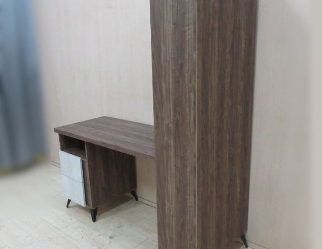 二手書桌 咖啡色151公分一門兩抽書櫃桌 電腦桌 工作桌 桌子 5