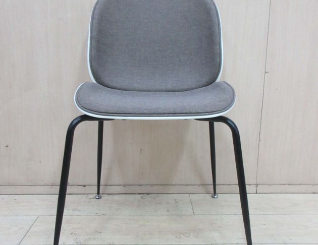 二手餐桌椅 灰白色47公分設計款洽談椅 餐椅 靠背椅 椅子 