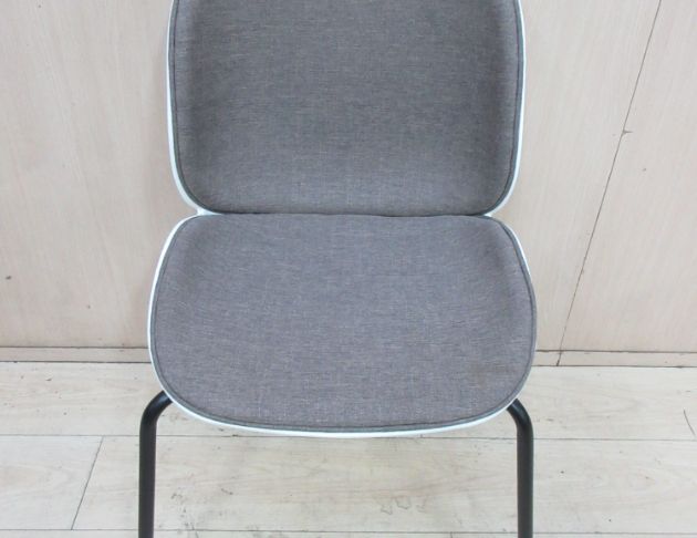 二手餐桌椅 灰白色47公分設計款洽談椅 餐椅 靠背椅 椅子  2