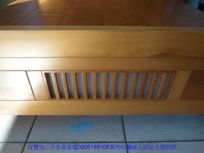 二手床架二手柚木色實木雙人加大6尺床組六尺組合式床架床台床底床板 4