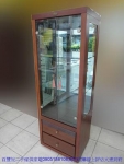 二手展示櫃二手胡桃色2*6尺玻璃高低櫃電視展示櫃客廳收納櫃珠寶櫃