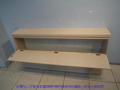 二手白橡色標準雙人5尺床頭櫃五尺床頭箱床組收納置物櫃 2