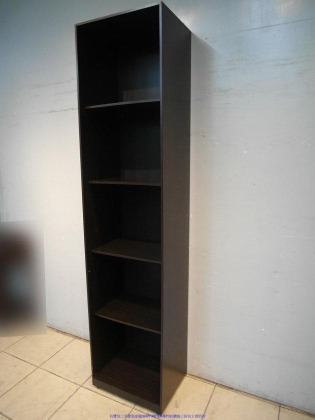 二手書櫃二手胡桃色52公分開放式書架書櫃書櫥層櫃置物收那櫃多格櫃 2