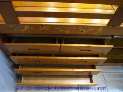 二手實木單人加大3.5尺上鋪下收納櫃床架兒童床組床台 5