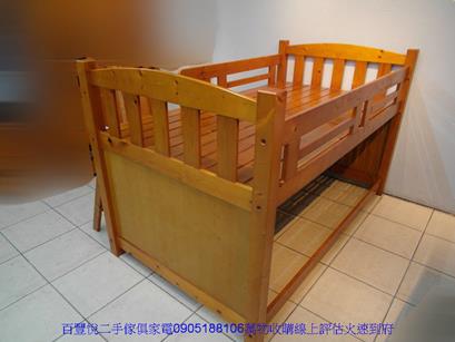 二手實木單人加大3.5尺上鋪下收納櫃床架兒童床組床台 4