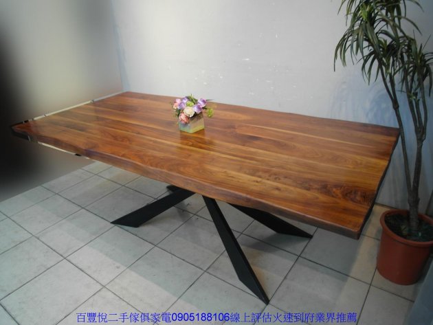 二手餐桌椅二手工業風210公分實木餐桌會議桌洽談桌咖啡桌休閒木桌 4