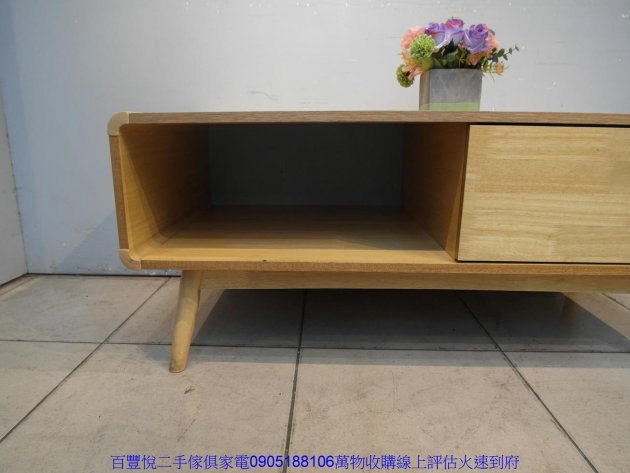 二手簡易型4尺木紋電視櫃客廳矮櫃TV櫃置物收納視聽櫃 3