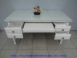 二手歐式全白色138公分書桌電腦桌工作桌房間桌辦公桌