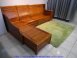 二手沙發中古沙發二手樟木色實木269公分L型沙發客廳收納休閒組椅