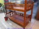 二手床架二手柚木色全實木單人加大3.5尺上下舖床架三尺半雙層床組