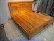 二手床架二手柚木色實木雙人加大6尺床架雙人六尺床組組合式床台床底