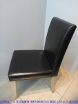 二手典雅黑色皮餐椅吃飯椅休閒椅等候椅咖啡椅營用餐桌椅