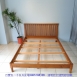 二手柚木色實木標準雙人5尺床組五尺床架組合式床底床台