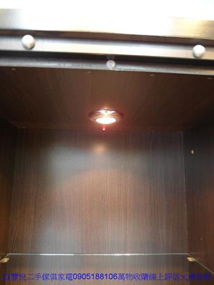 二手胡桃色2尺玻璃展示櫃電視高低櫃客廳收納置物儲物櫃 2