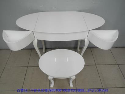 二手白色歐式110公分掀鏡化妝台含椅梳妝台化妝梳妝桌 3