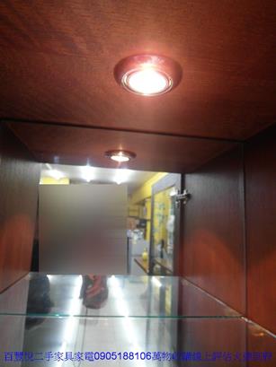二手胡桃色52公分電視高低櫃客廳展示櫃收納置物玻璃櫃 5