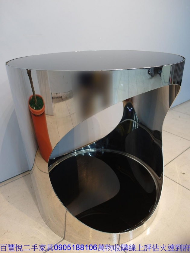 二手52公分金屬風圓形簍空茶几圓几邊几邊桌沙發桌矮桌 4