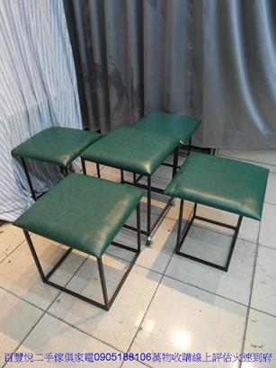 二手沙發深綠多功能皮沙發椅凳魔方沙發矮凳客廳皮椅凳沙發輔助椅板凳 2